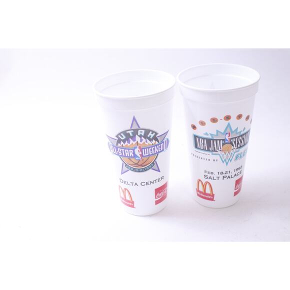 McDonald's, 1993 NBA All-Star Weekend, Drink Cup, Coca-Cola, Plastic Glass, - Picture 1 of 2